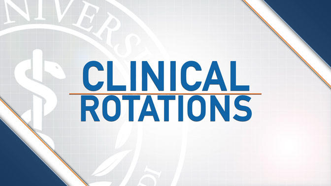 Graphic text of "Clinical Rotations"