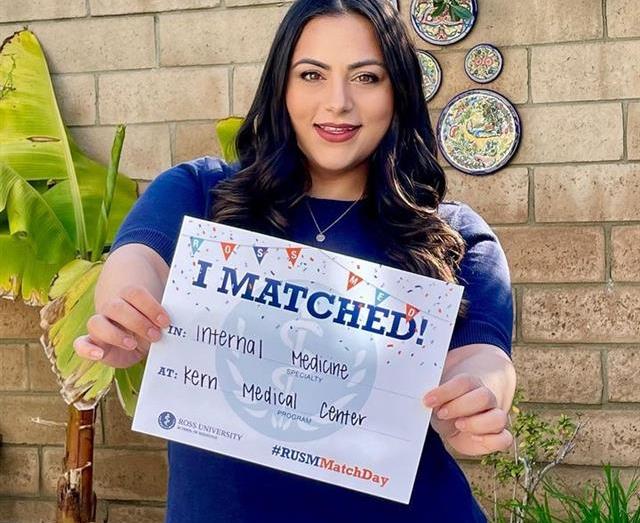 Student with Match Sign