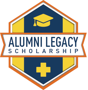 Graphic text of "Alumni Legacy Scholarship"