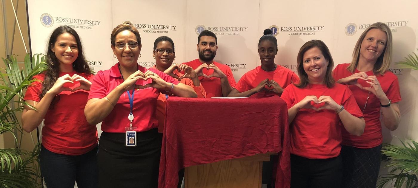 Students and faculty during American Heart Month