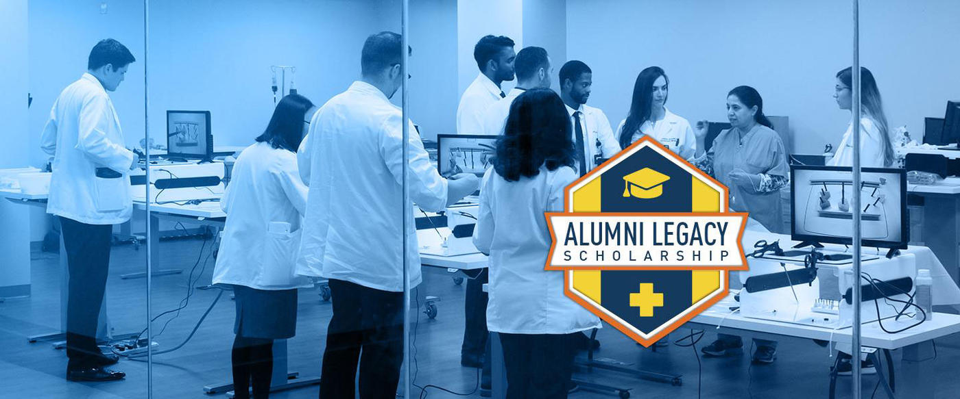 Graphic text of "Alumni legacy scholarship"