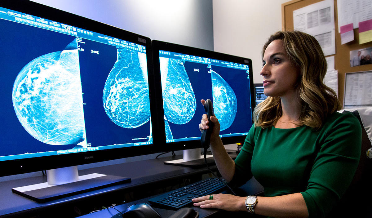 Dr. Nicole Saphier viewing monitors