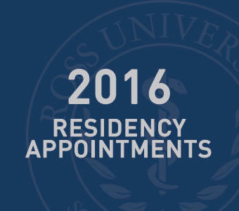 Graphic text of "2016 Residency Appointments"