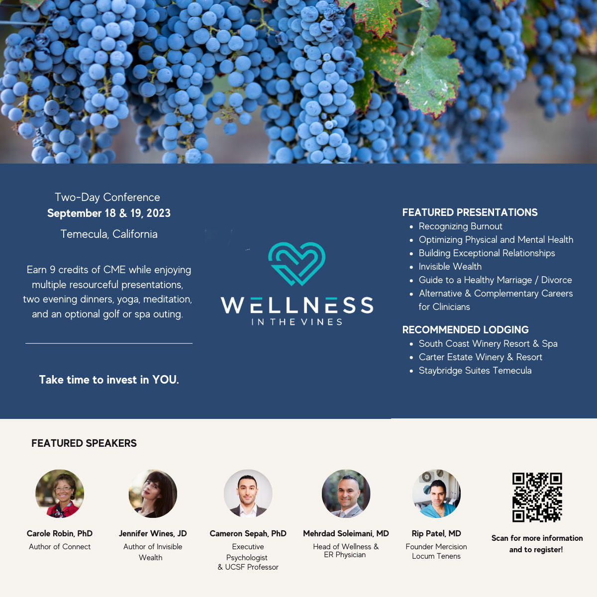 Wellness in the vines flyer